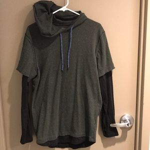 American Rag long-sleeve tee with a hoodie